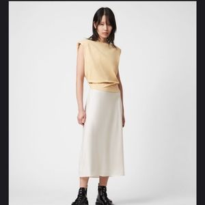 All saints Tshirt dress Large maize / beige
